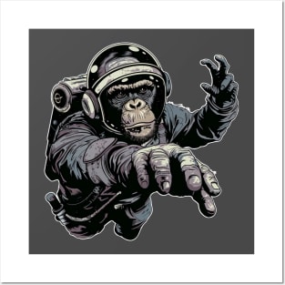 Astro Chimp 02 Posters and Art
